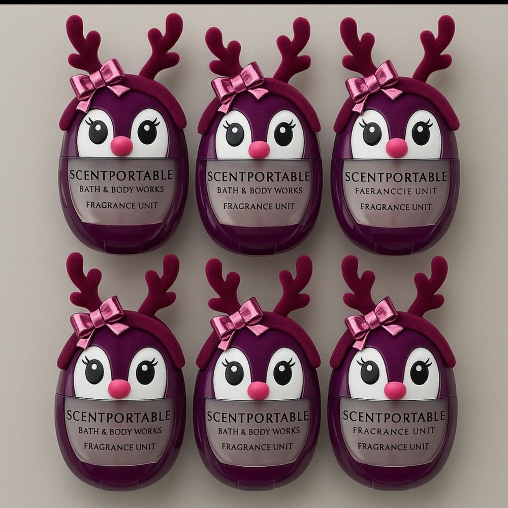 Bath & Body Works Scentportable Reindeer Holiday Lot of 6 New